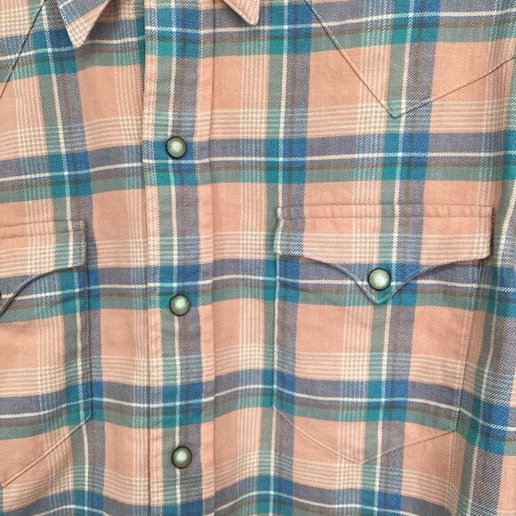 Mens Polo Ralph Lauren Western Pearl Snap Flannel medium - Picture 2 of 8